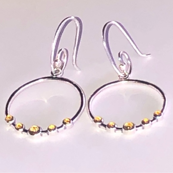 Pandora Citrine Compose Earrings 925 Ale - Picture 3 of 12